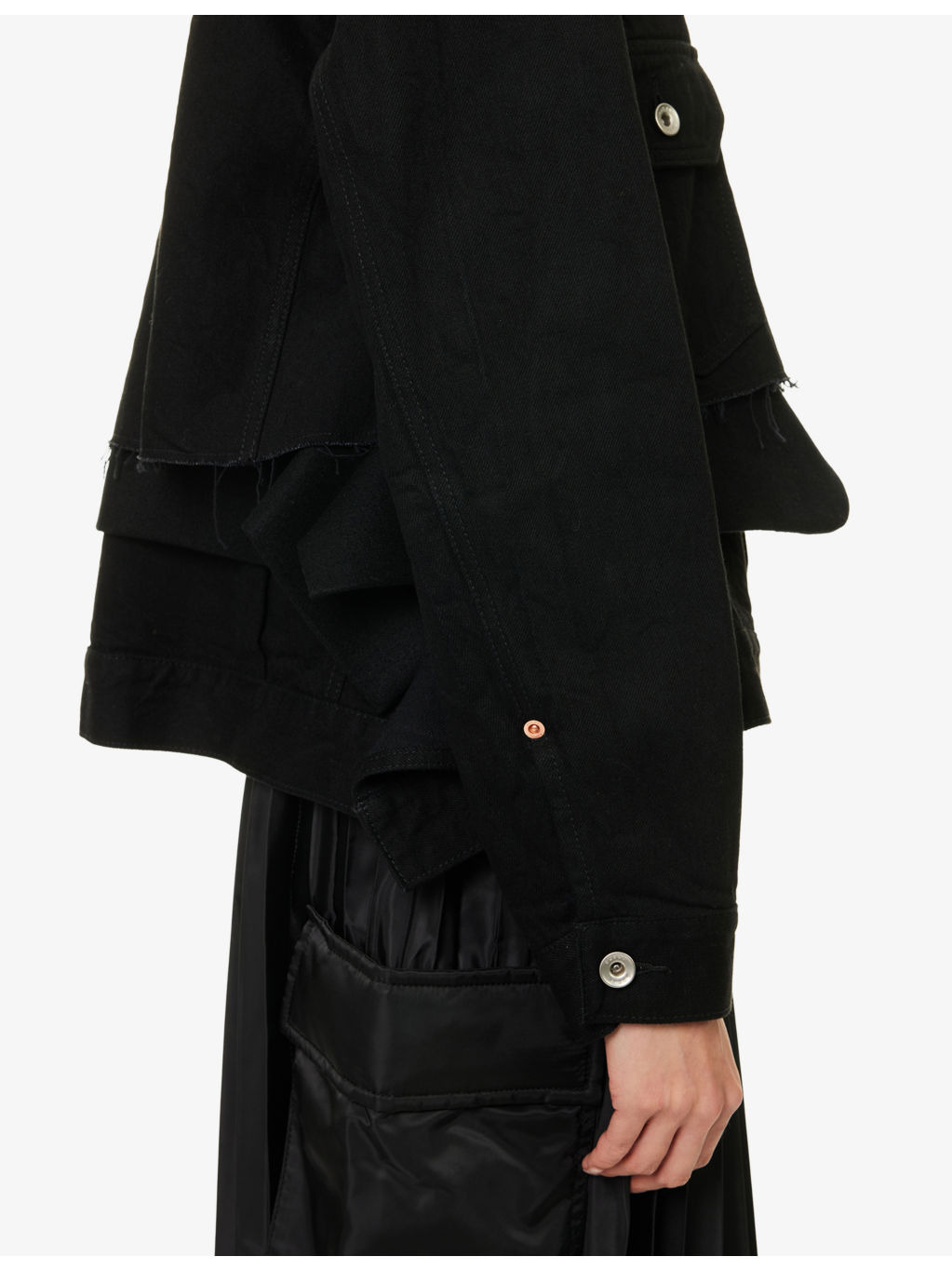 Cropped Panels Denim Jacket - 6