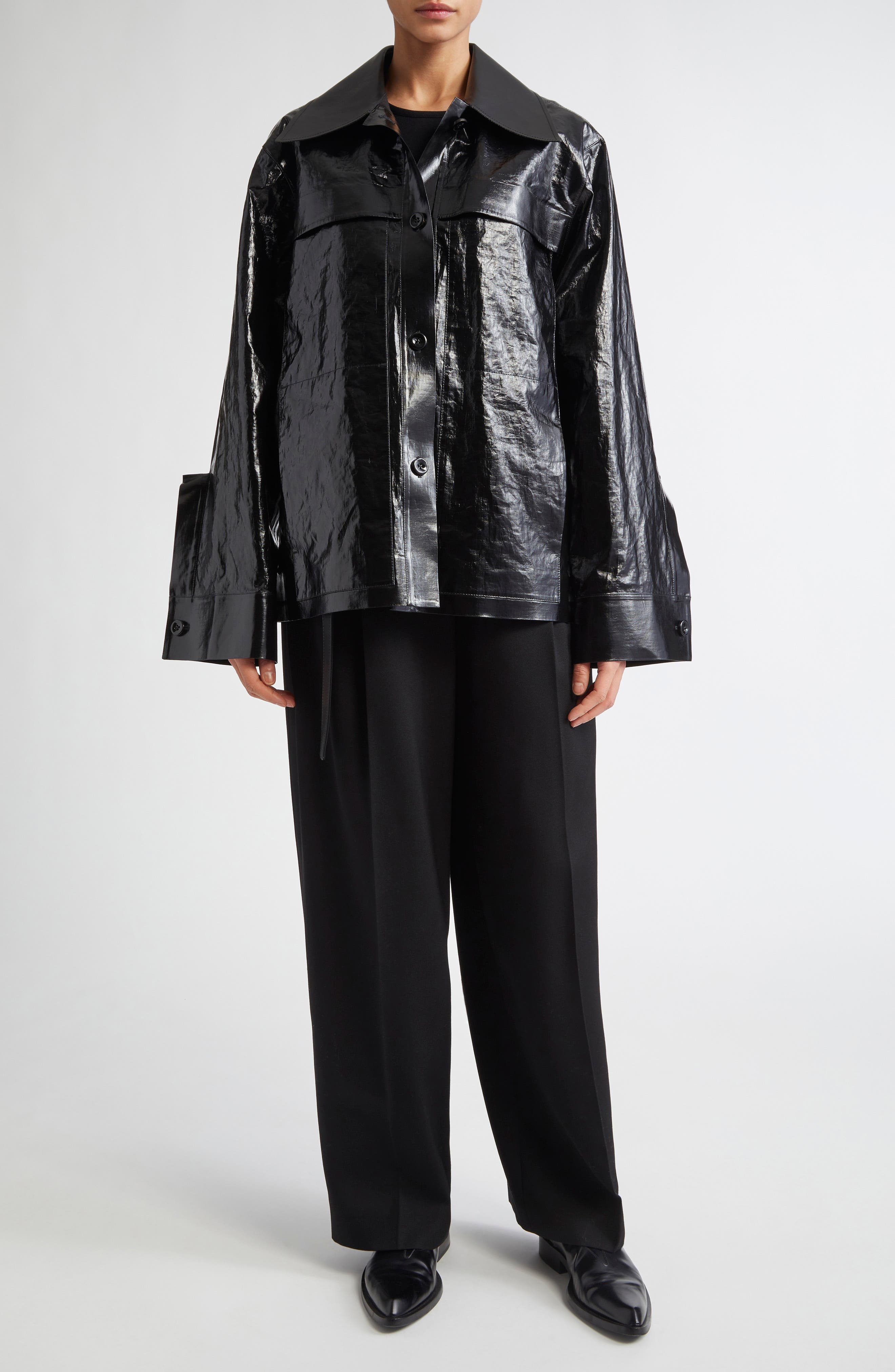 Jil Sander Superfine Interlock Tank in Black at Nordstrom - 2