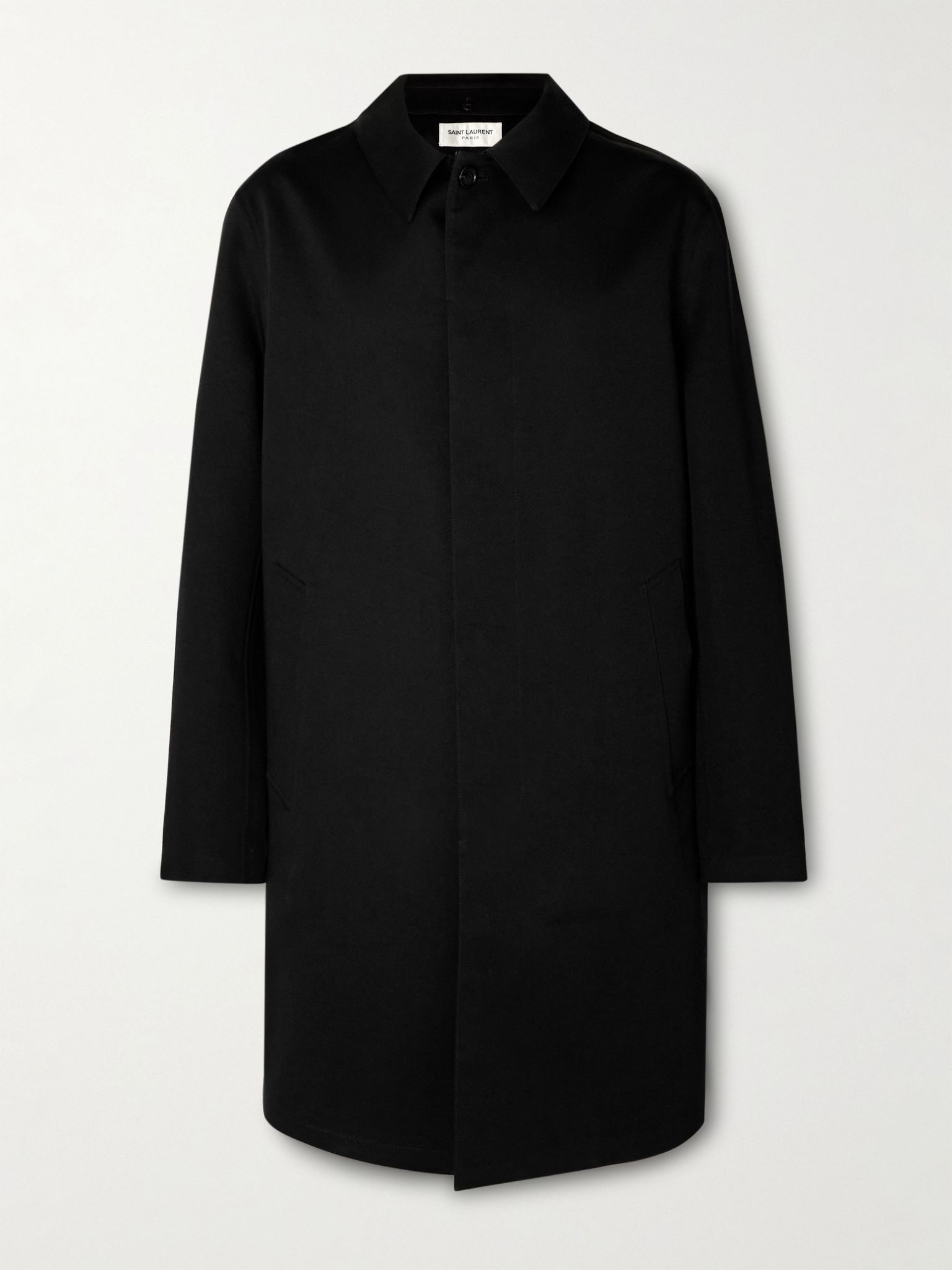 Cotton-Blend Coat Black - 1