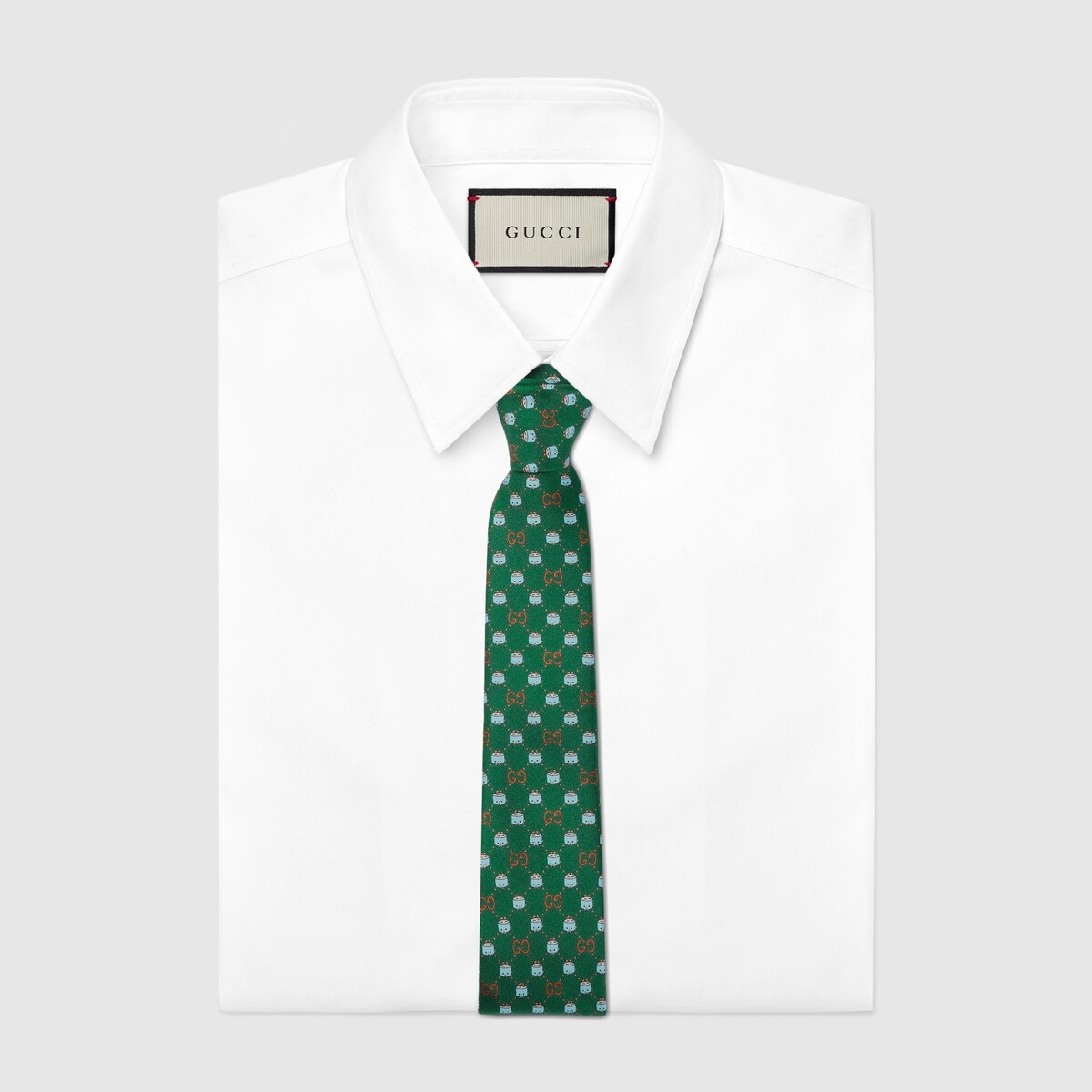 GG animal silk tie - 2