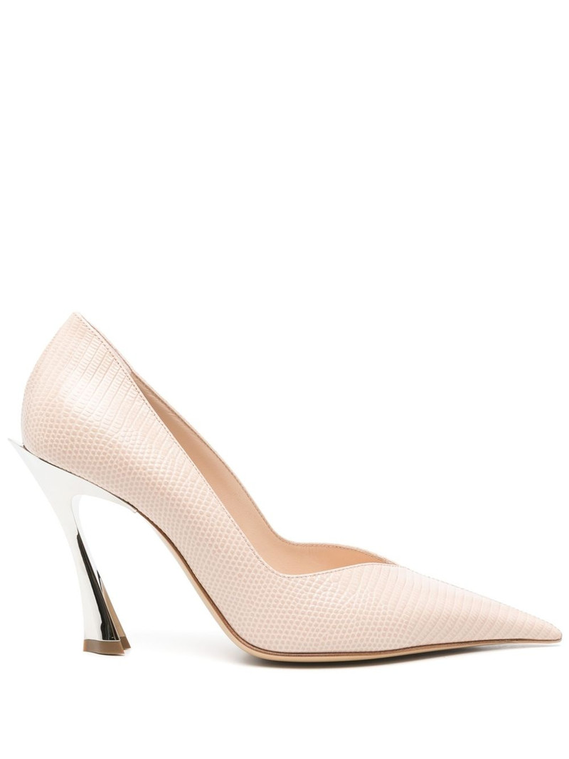 95mm fand-heel leather pumps 1