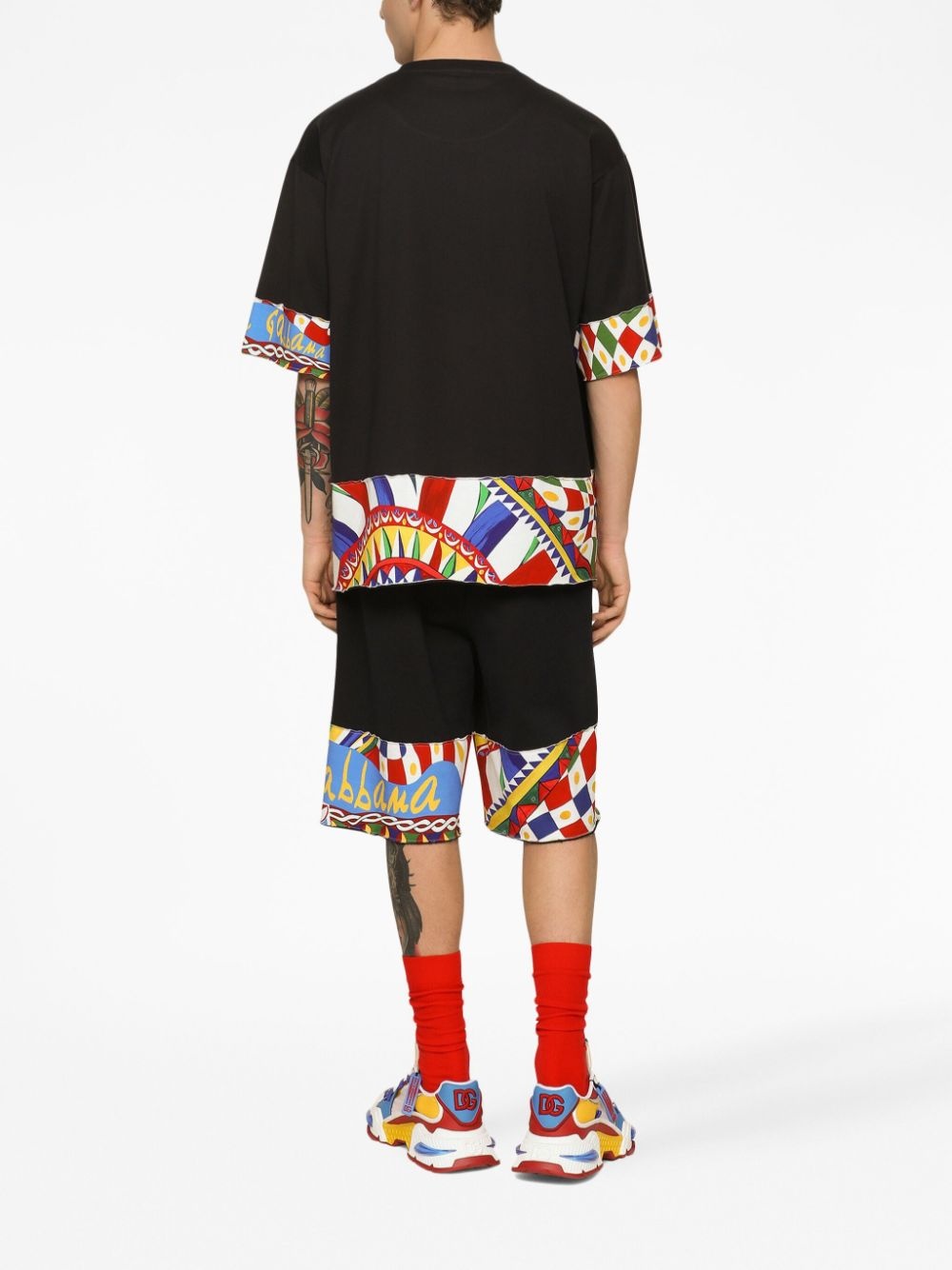 abstract-pattern bermuda shorts - 4