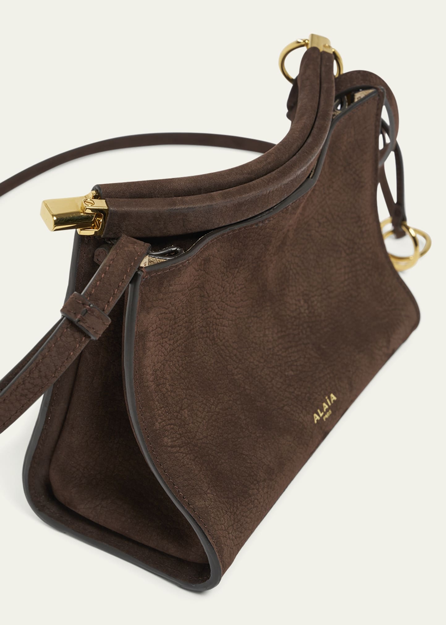Le Click Small Shoulder Bag in Nubuck Leather - 5