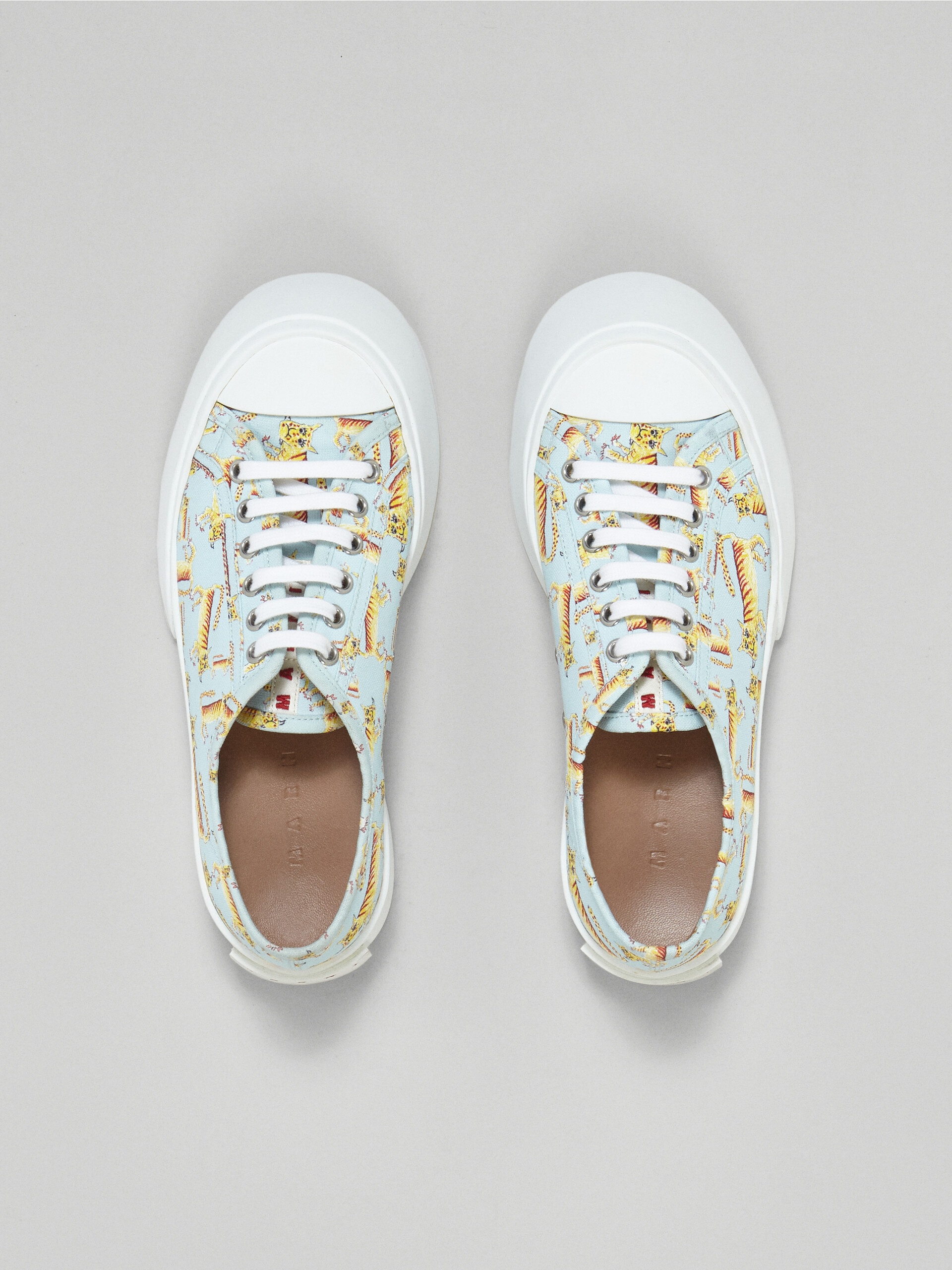 TIGER PRINT CANVAS PABLO LACE-UP SNEAKER - 4