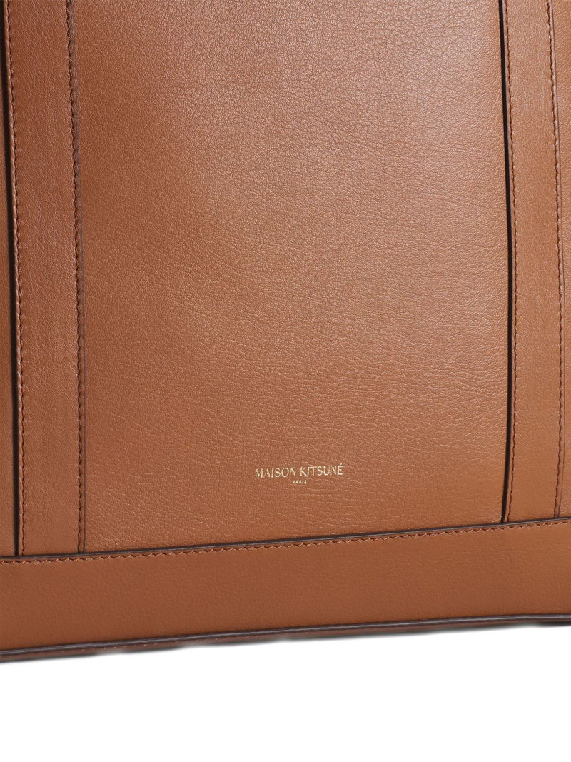 medium Fox Head embossed-leather tote bag 4