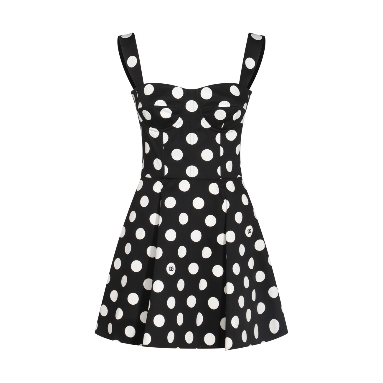 black and white cotton dress - 1