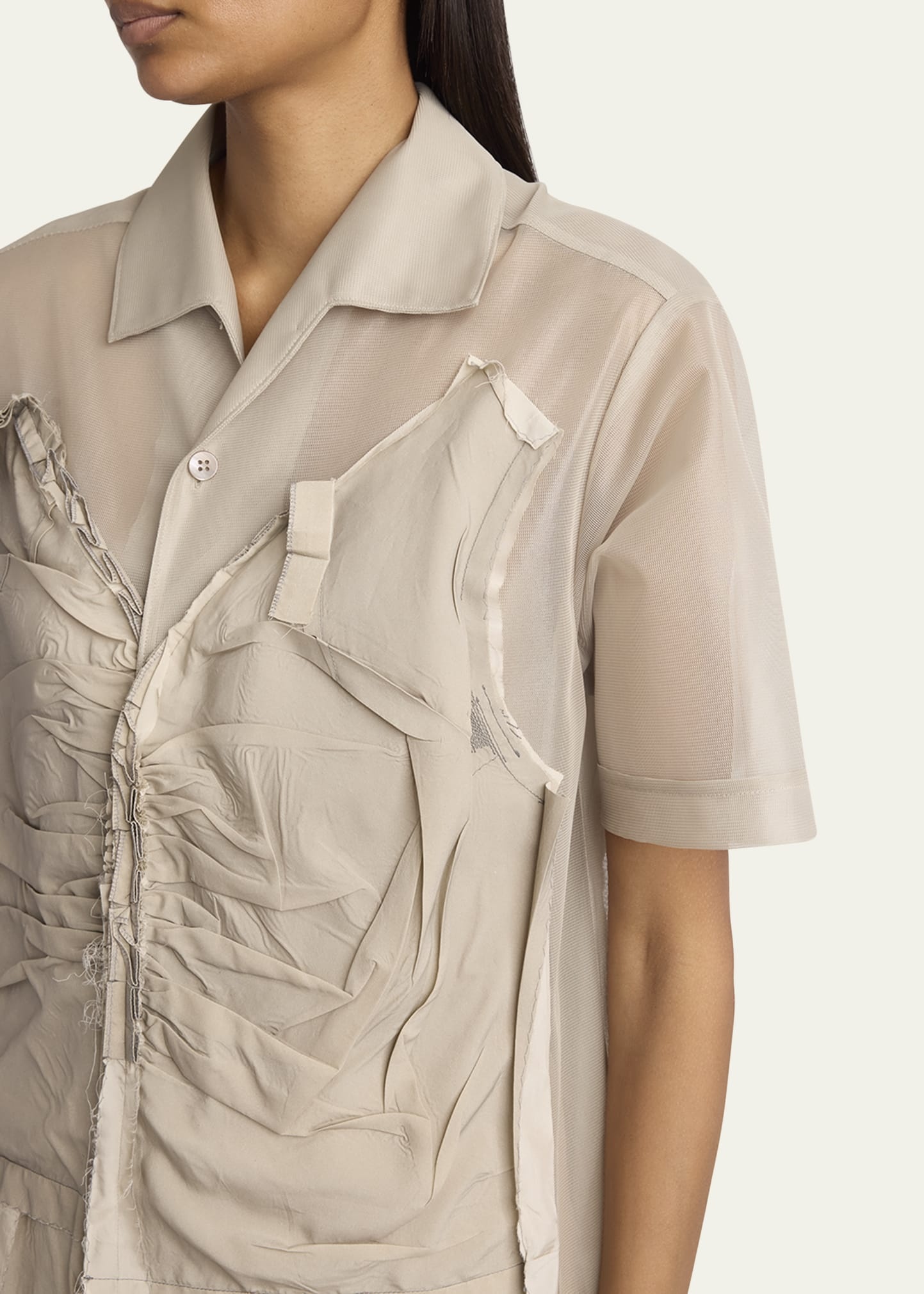Deconstructed Button Down Midi Dress - 5