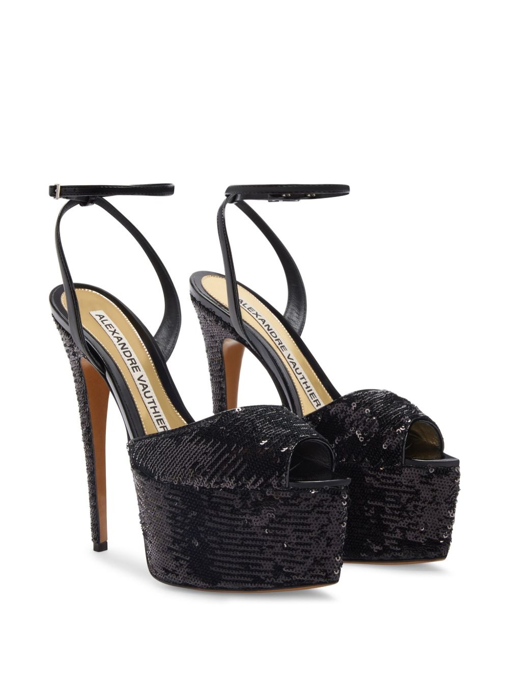 160mm sequinned sandals - 2