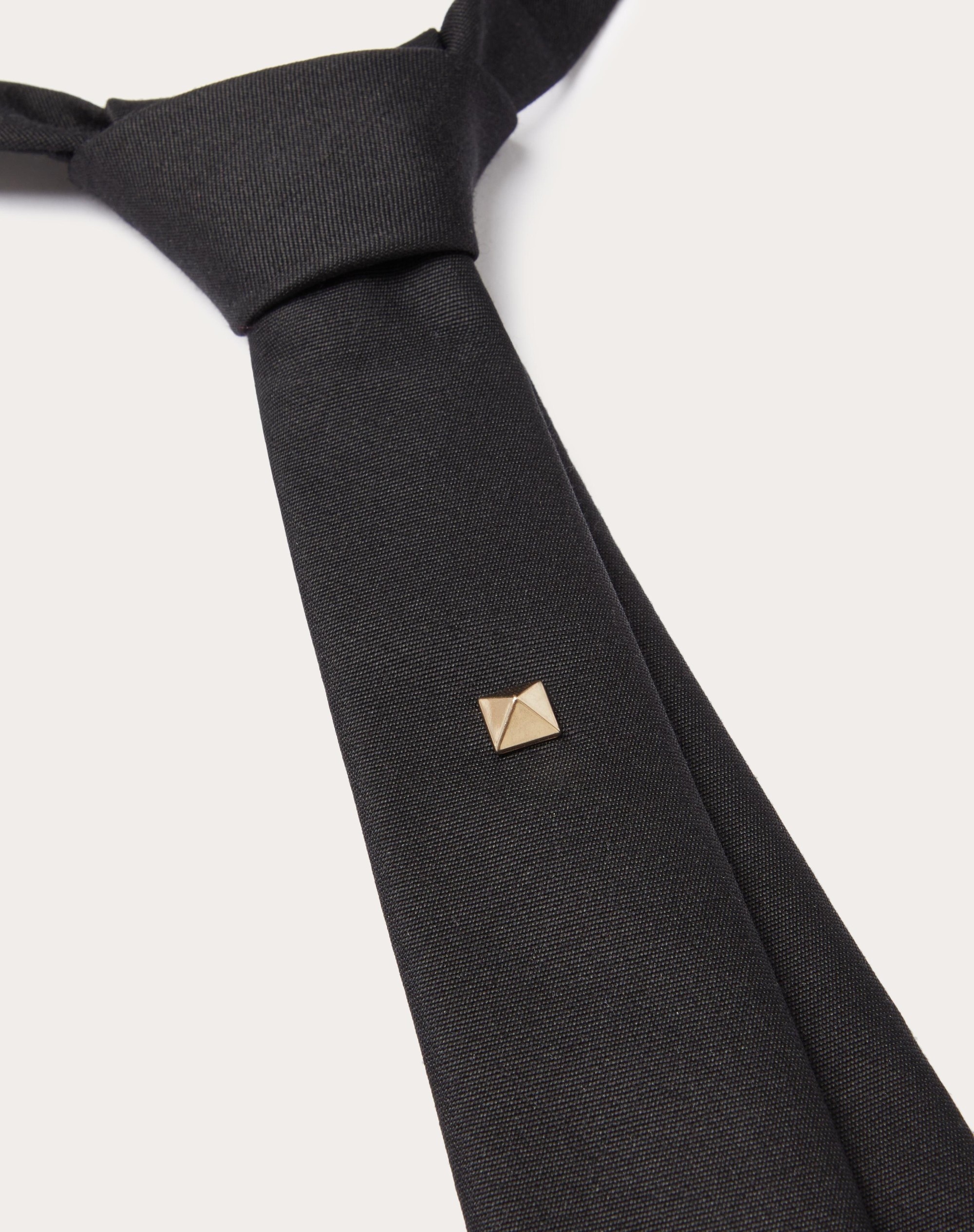 VALENTIE WOOL AND SILK TIE WITH METAL STUD APPLICATION_ ONLINE EXCLUSIVE - 2