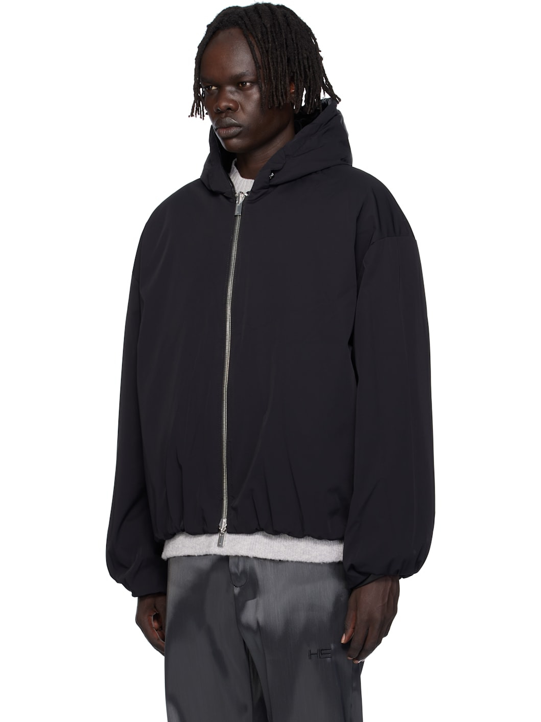 Black Paralax Reversible Leather Jacket - 4