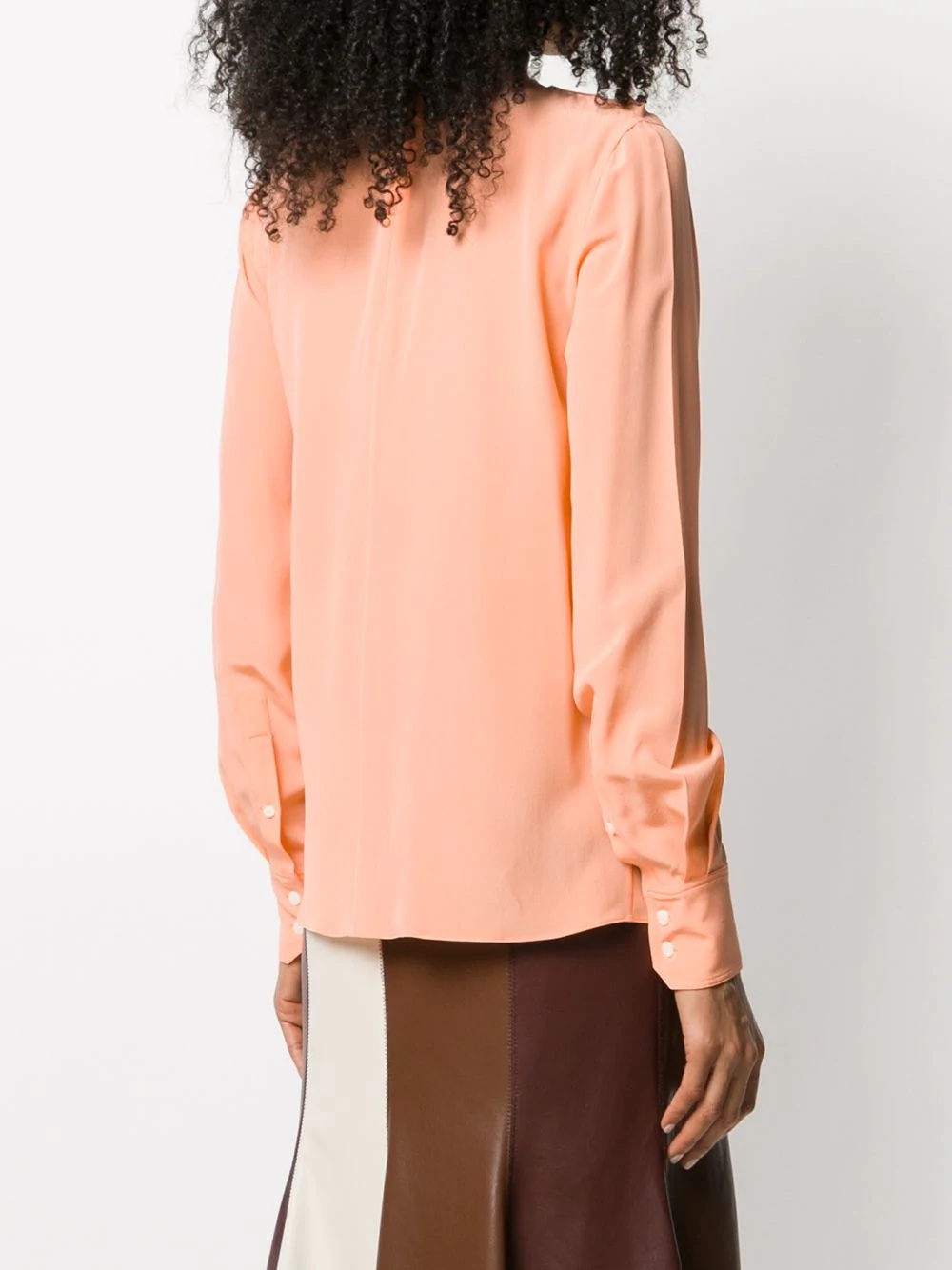 twisted neck ruched blouse - 4