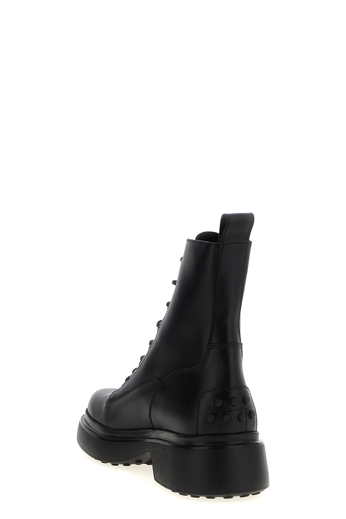 Leather combat boots - 3