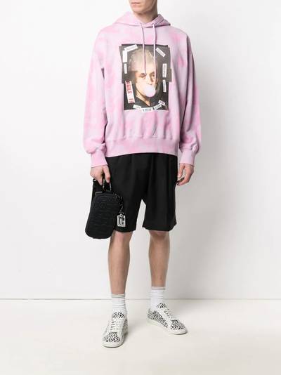 VERSACE JEANS COUTURE tie-dye cotton hoodie outlook