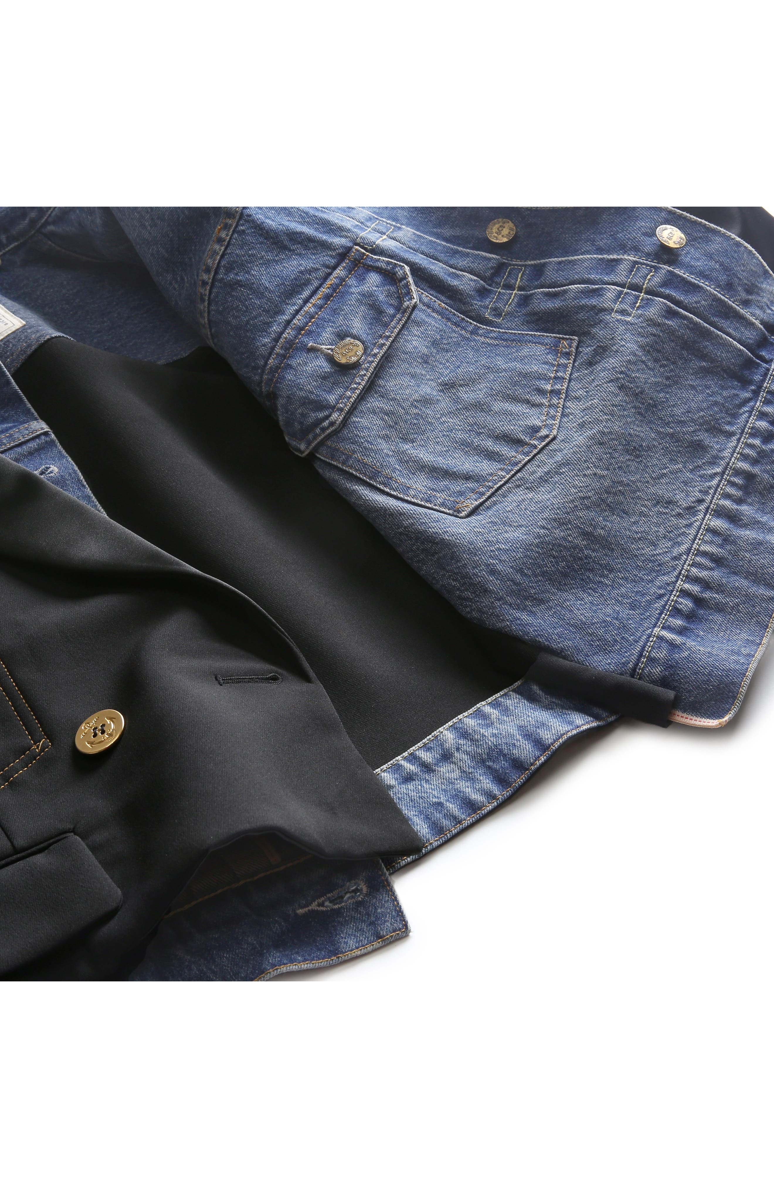 Sacai Gender Inclusive Levi's® Denim x Matelassé Twill Jacket in Black at Nordstrom - 4