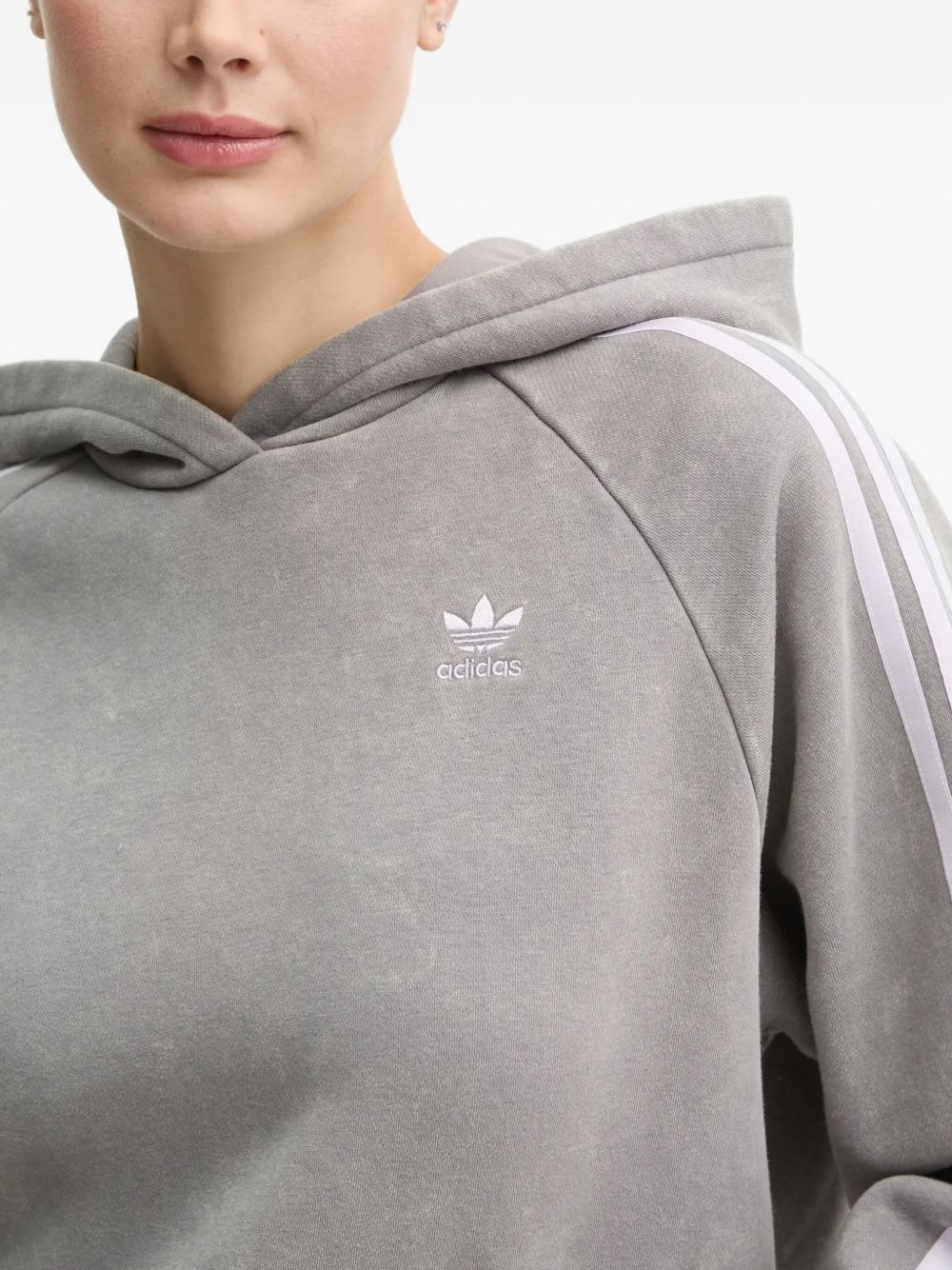 three-stripe raglan-sleeves hoodie - 4