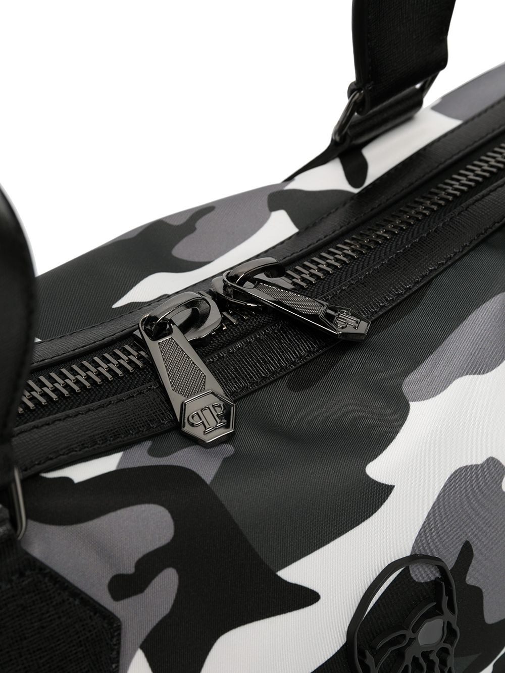 logo-embossed rubberised camouflage tote - 4