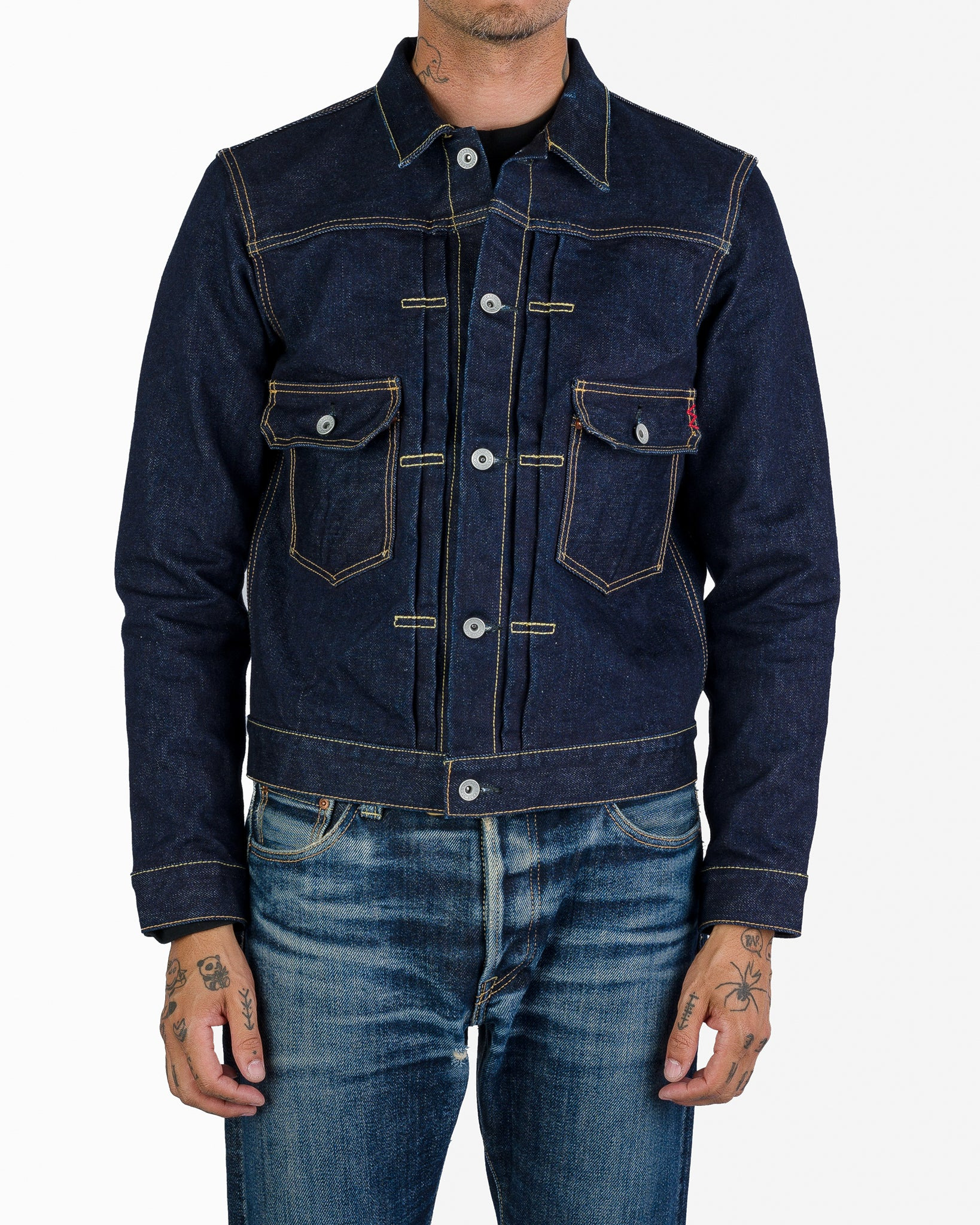 IHJ-139-IND 19oz Selvedge Denim Type II Jacket - Indigo - 20
