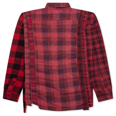 NEEDLES OVER DYE 7 CUTS WIDE SHIRT - RED outlook
