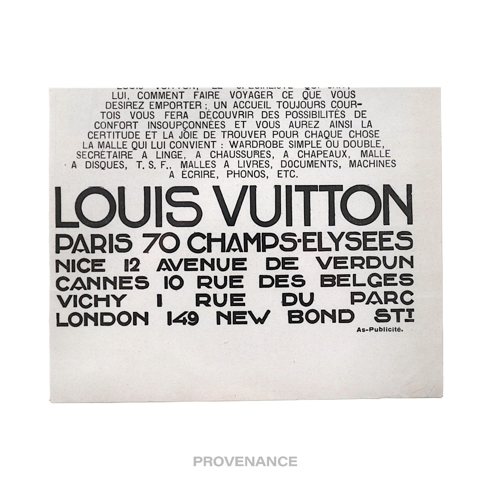 Louis Vuitton Antique Vintage Newsprint Ad - LV WARDROBES - 6