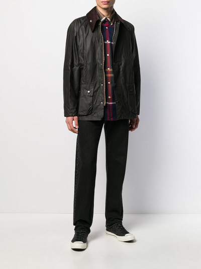 Barbour contrast-collar light jacket outlook