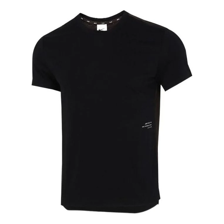 Nike Dri-FIT Running Training Quick Dry Breathable Round Neck Short Sleeve Black DD1968-010 - 1