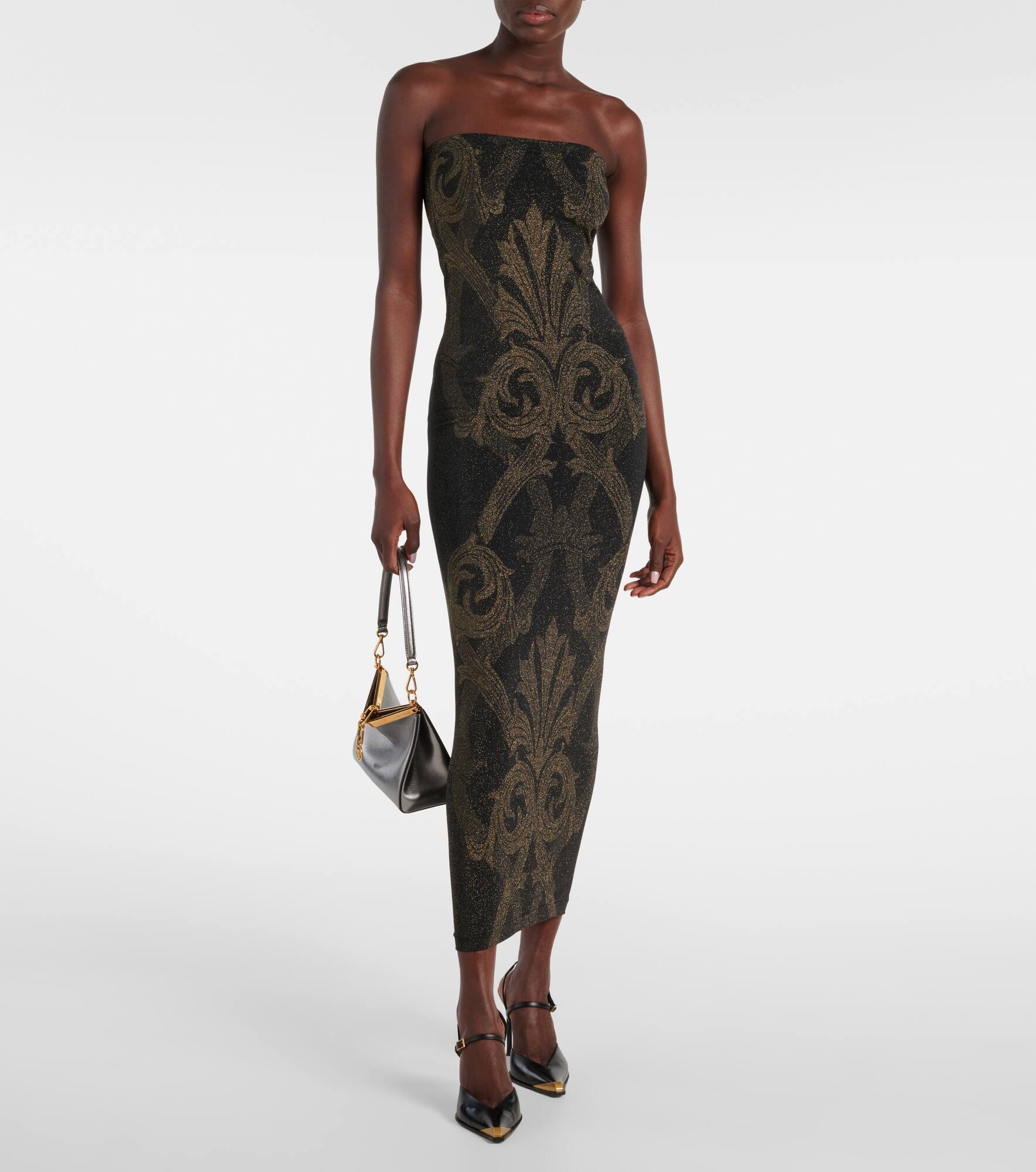 x Etro lamé jacquard midi dress - 2