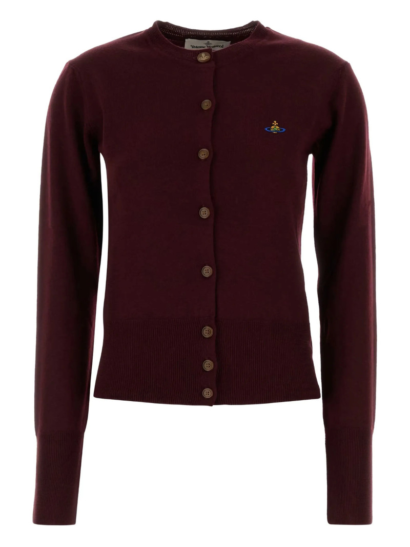 Vivienne Westwood Orb-embellished Virgin-wool Cardigan 1
