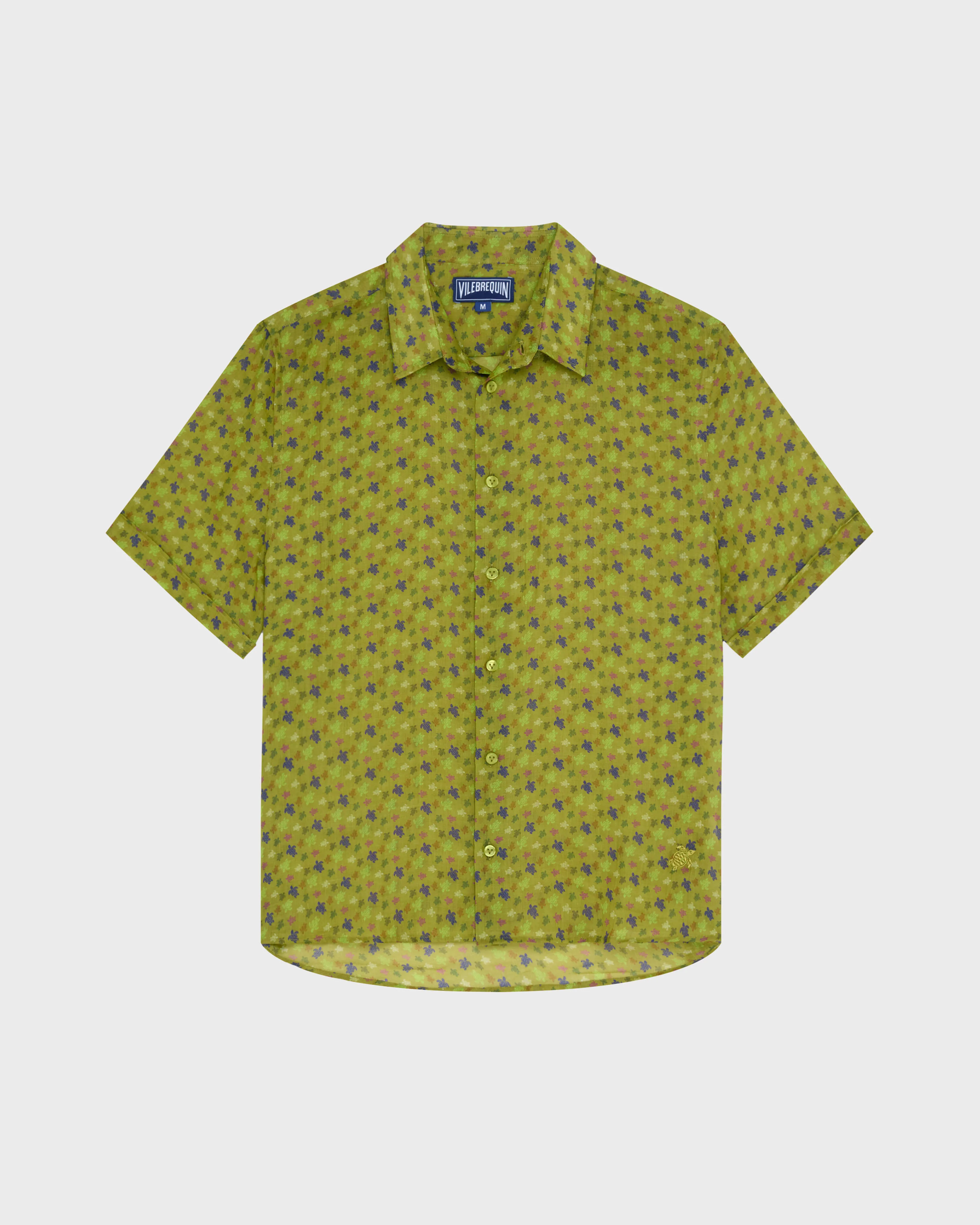 MEN RAMIE BOWLING SHIRT MICRO RONDE DES TORTUES - 1