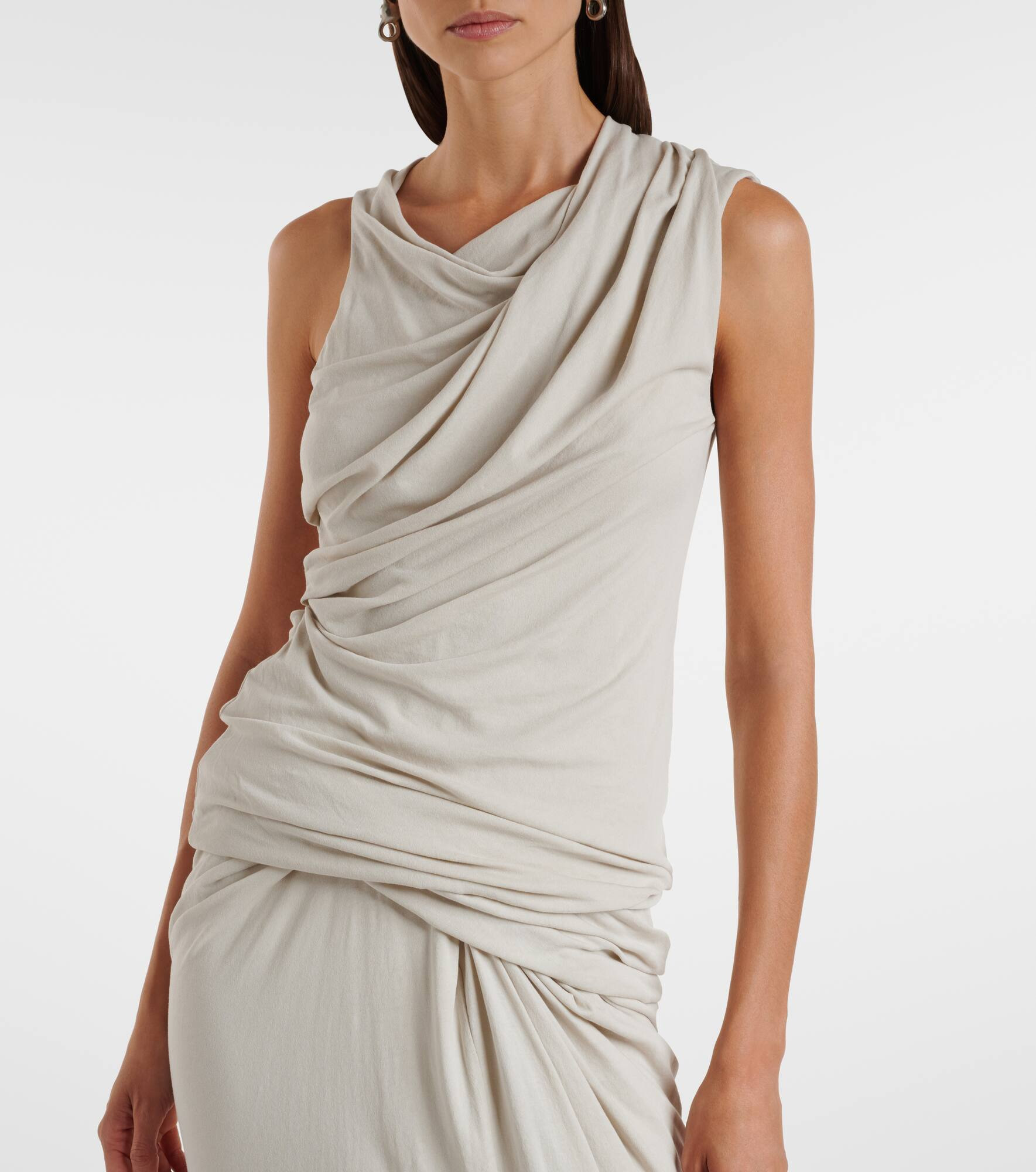 Draped cotton-blend top - 6