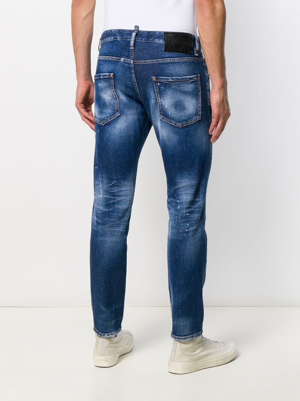 ICON logo tapered jeans - 4