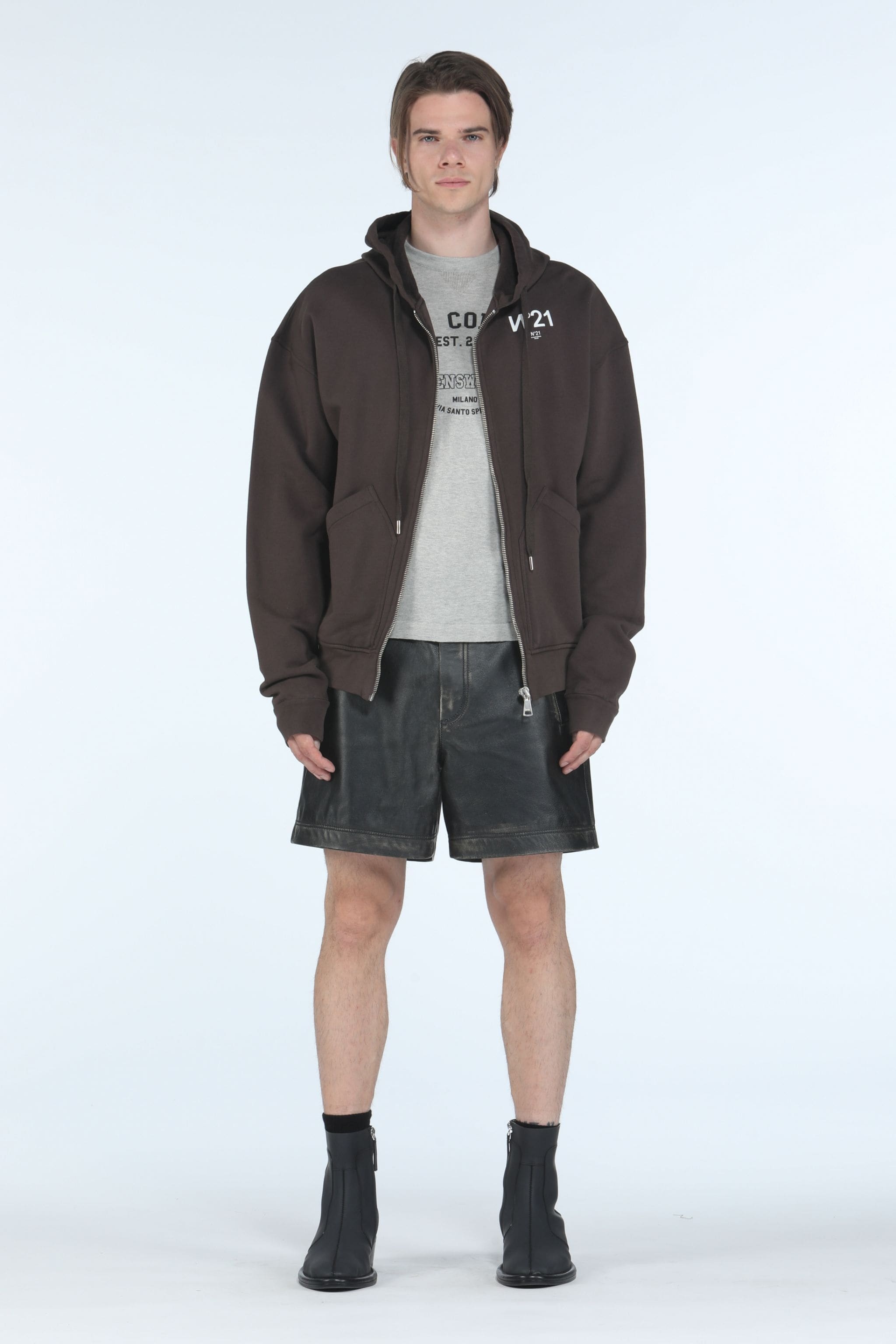 LOGO-PRINT COTTON ZIP HOODIE - 4