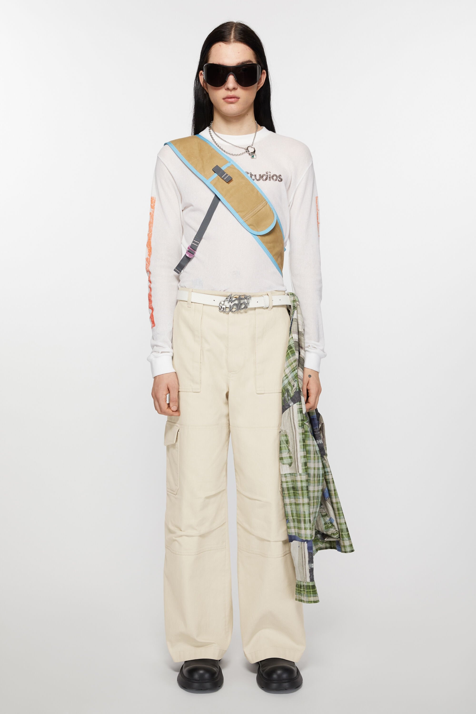 Twill trousers - Ivory white - 2