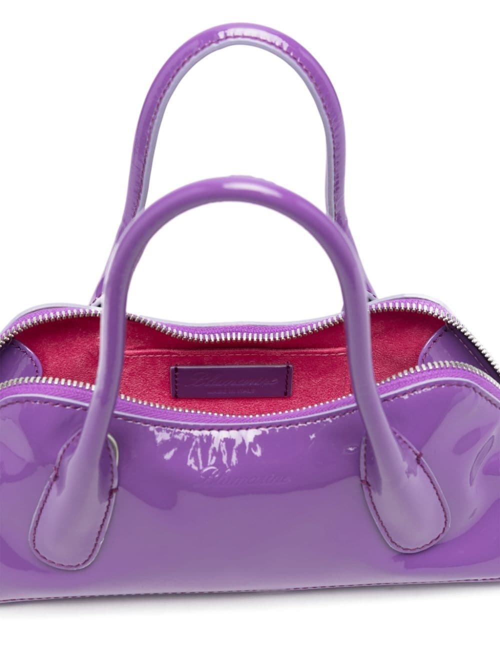 logo-debossed patent-leather tote bag - 5