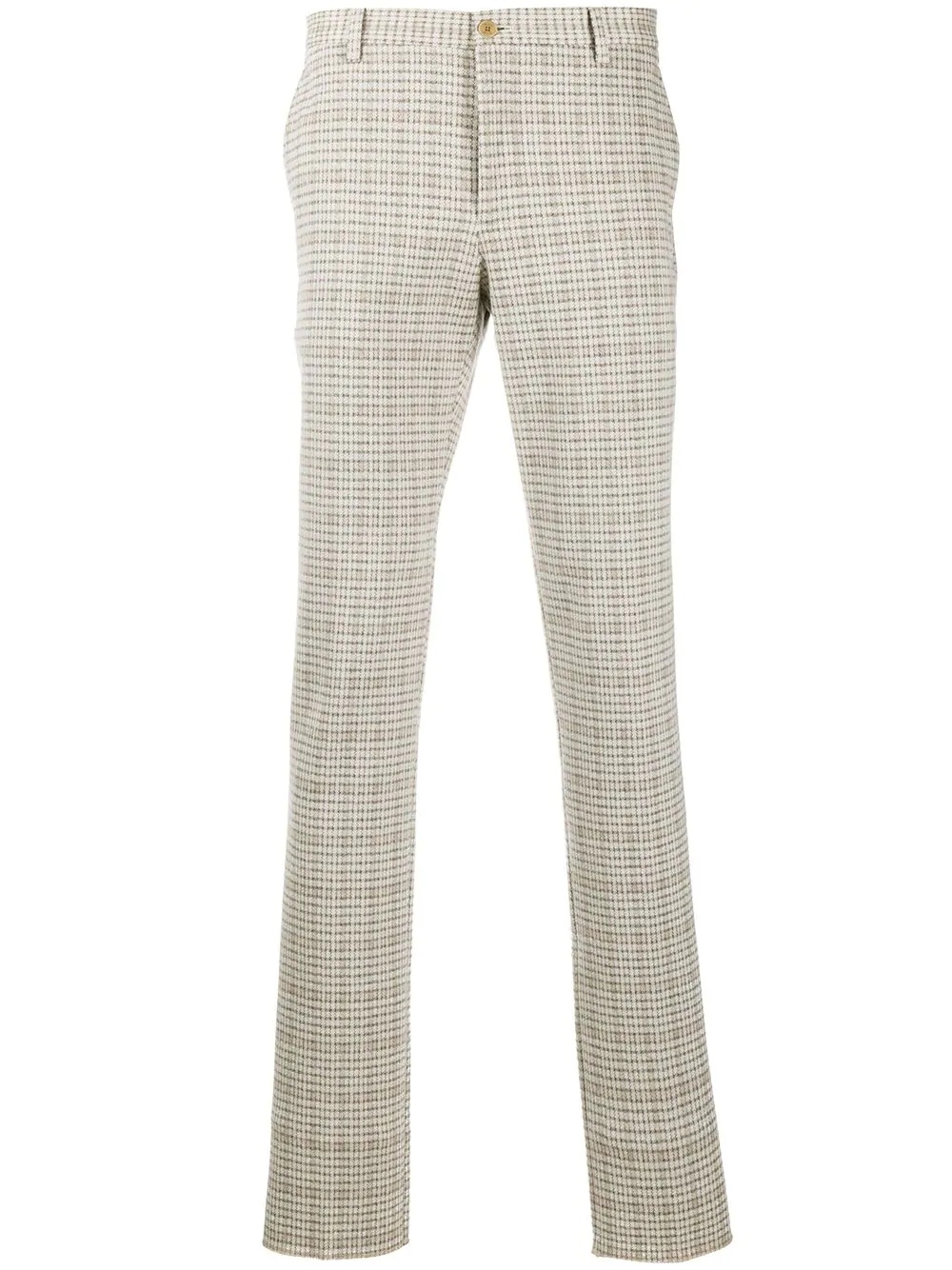 checked slim chinos  - 1