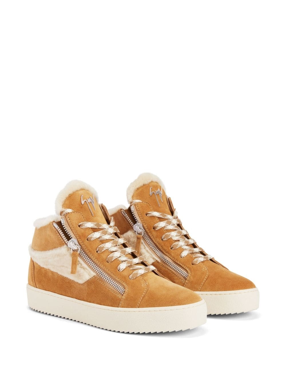 Kriss shearling-trim high-top sneakers - 2