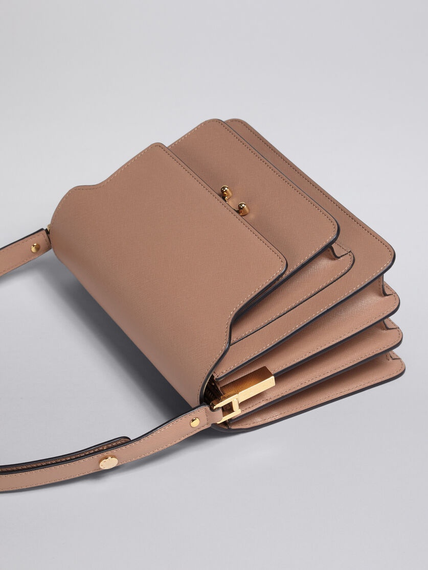 TRUNK MEDIUM BAG IN BEIGE SAFFIANO LEATHER - 4