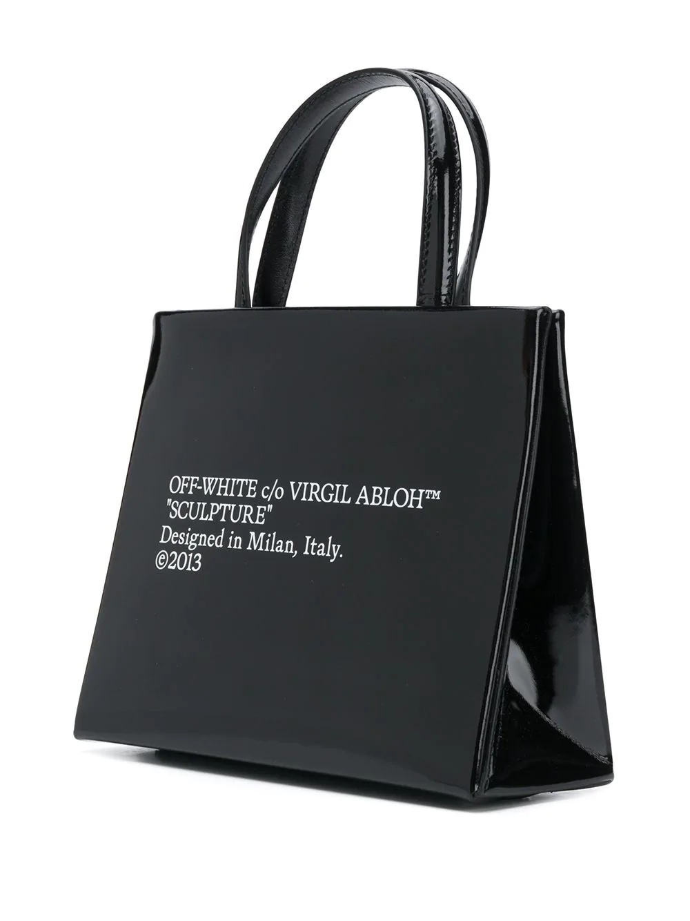 patent-leather mini box bag - 3