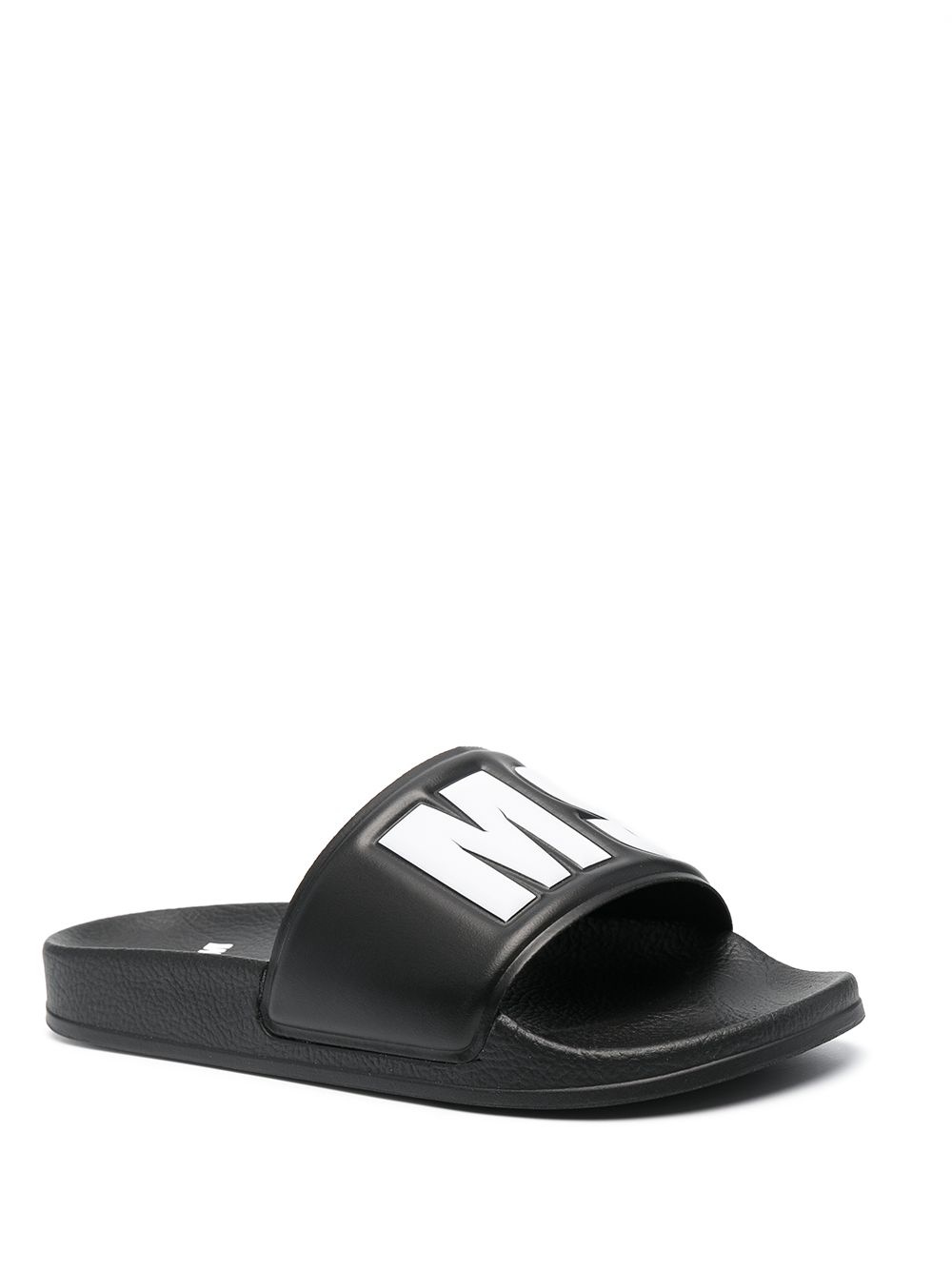 logo-embossed rubber slides - 3