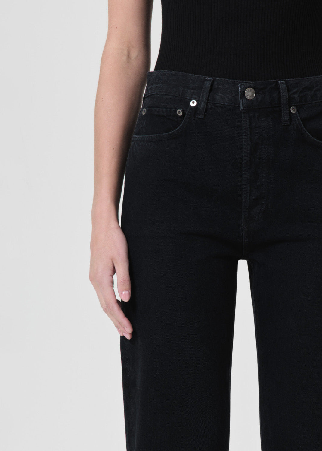 90'S PINCH WAIST HIGH RISE STRAIGHT LONG IN CRUSHED - 6