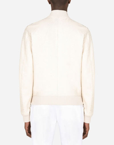 Dolce & Gabbana Perforated lambskin jacket outlook