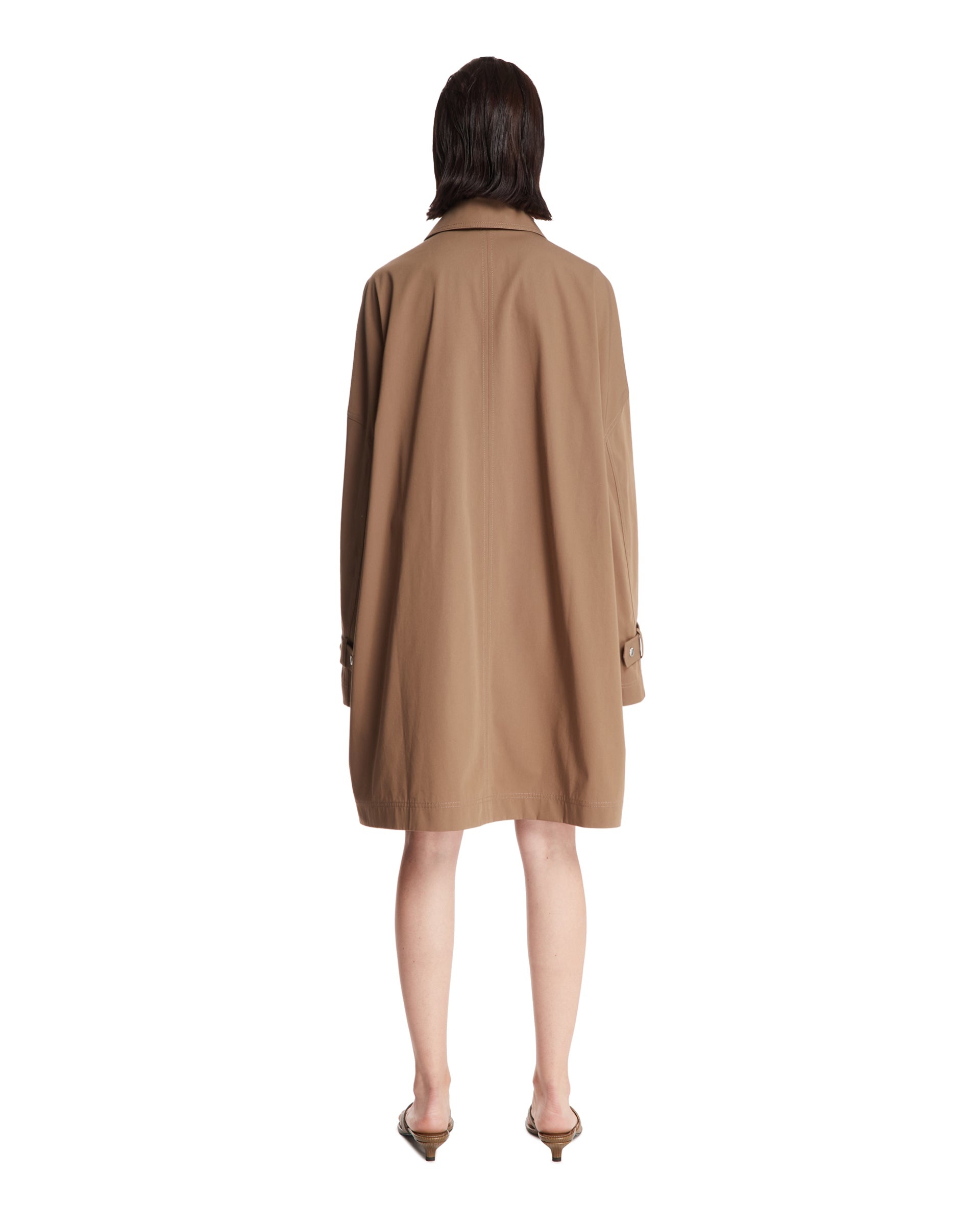 Brown Oversized Trench Coat - 3