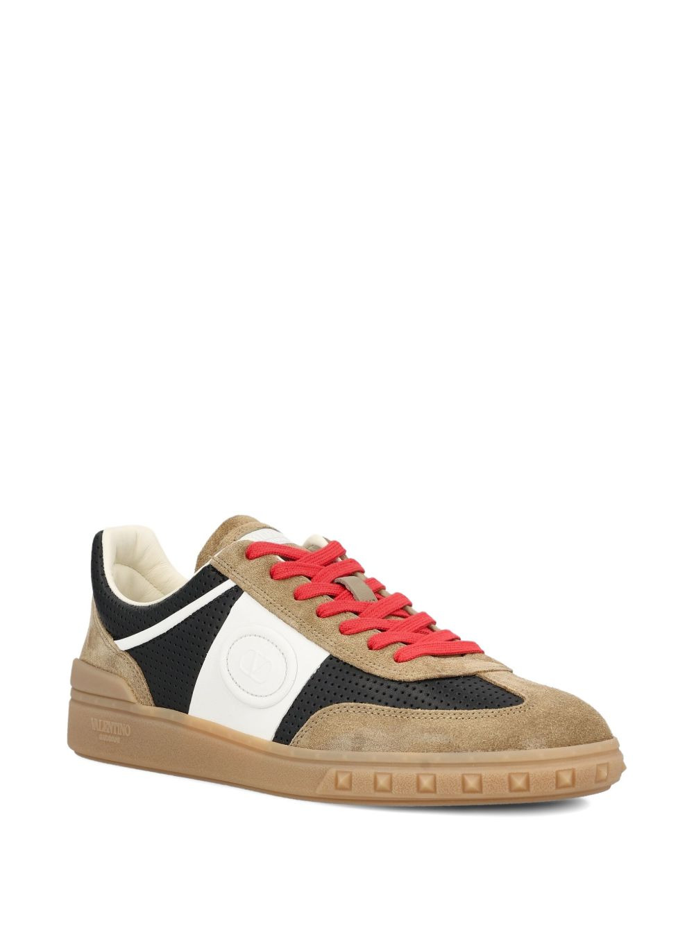 perforated leather sneakers - 2