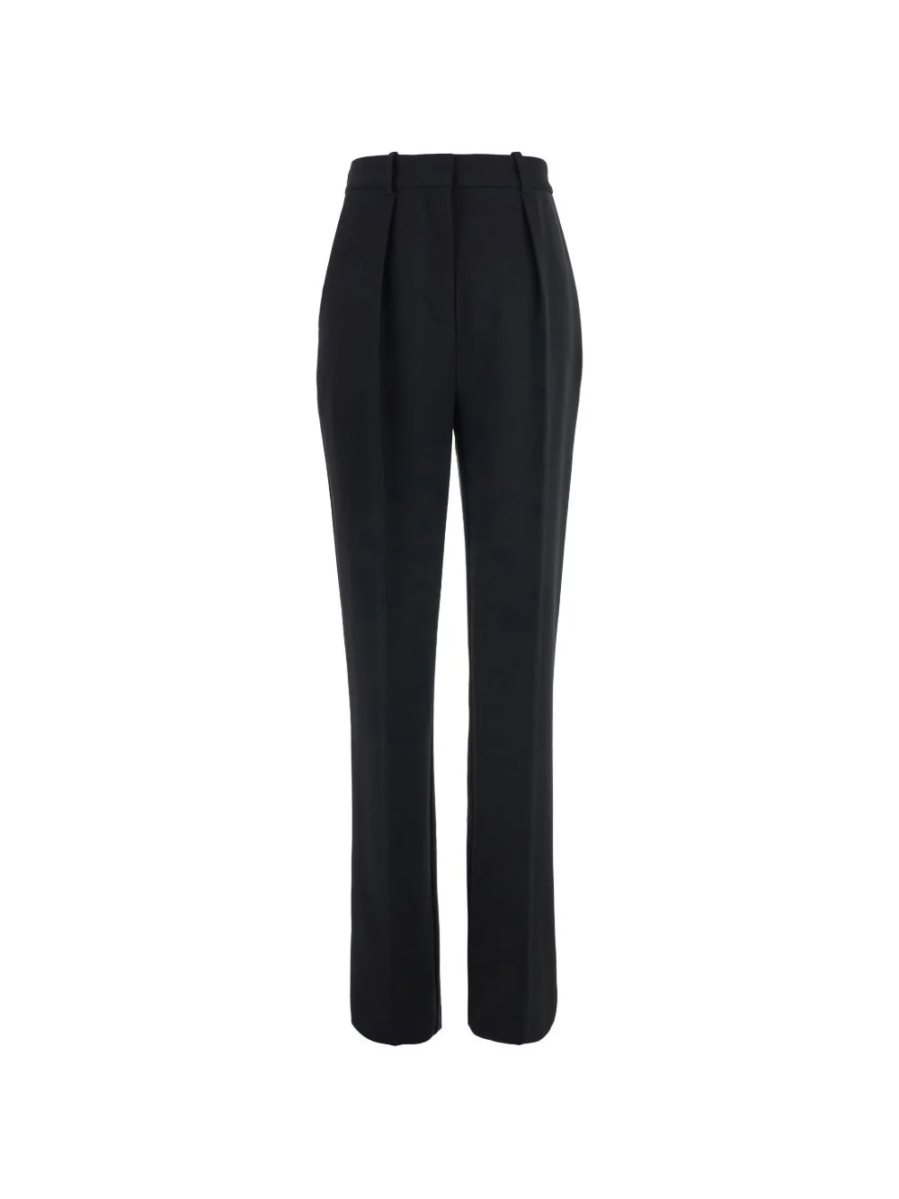 pleated straight-leg trousers - 1