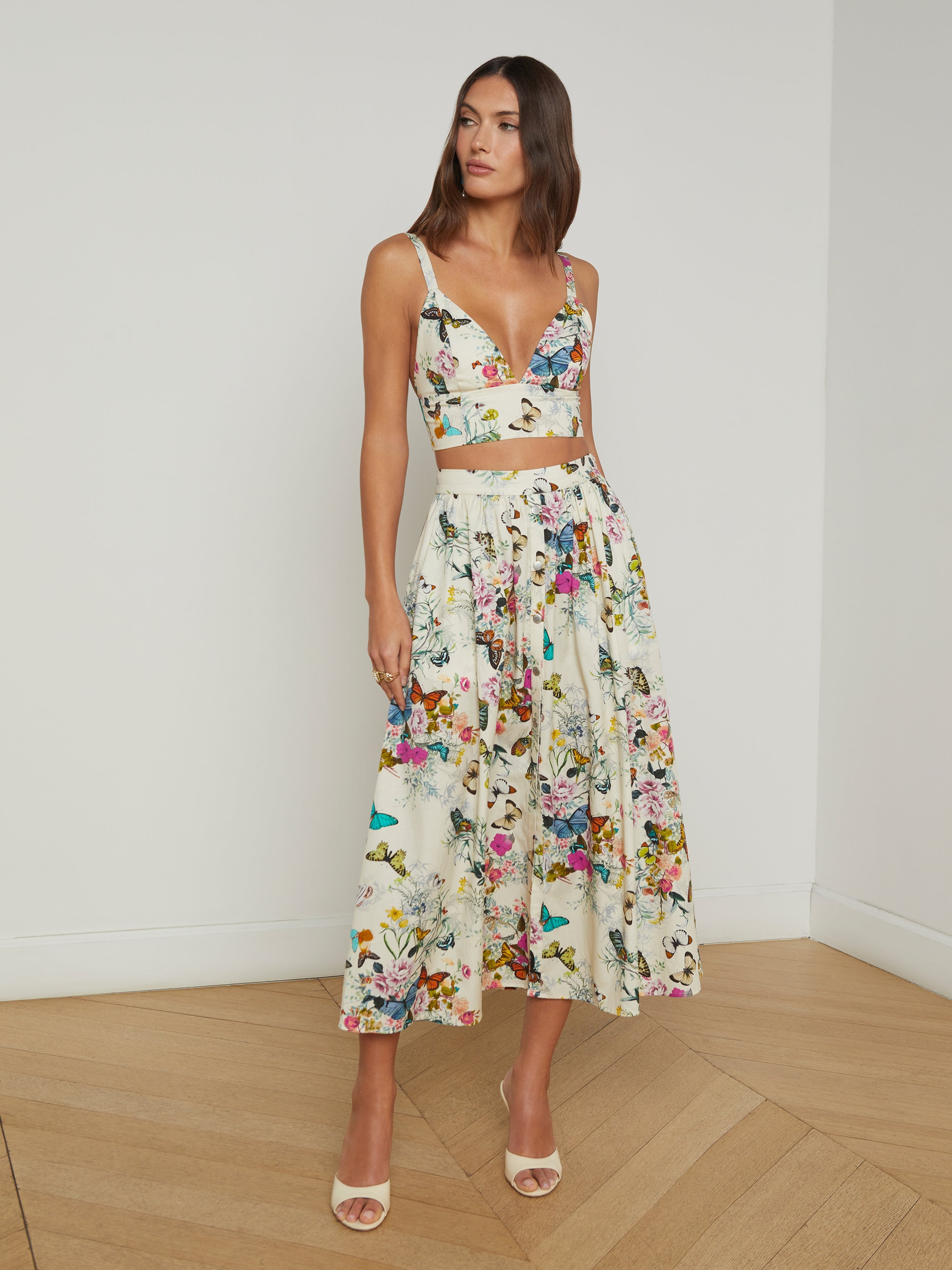 Seina Poplin Midi Skirt - 2