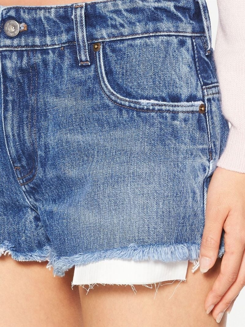 low-rise denim mini shorts - 5