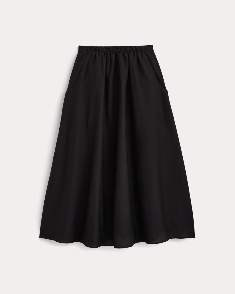 PULL-ON MAXI SKIRT IN COTTON SILK - 1