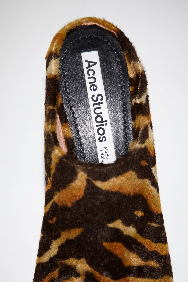 Tiger print mules - Multi beige 6