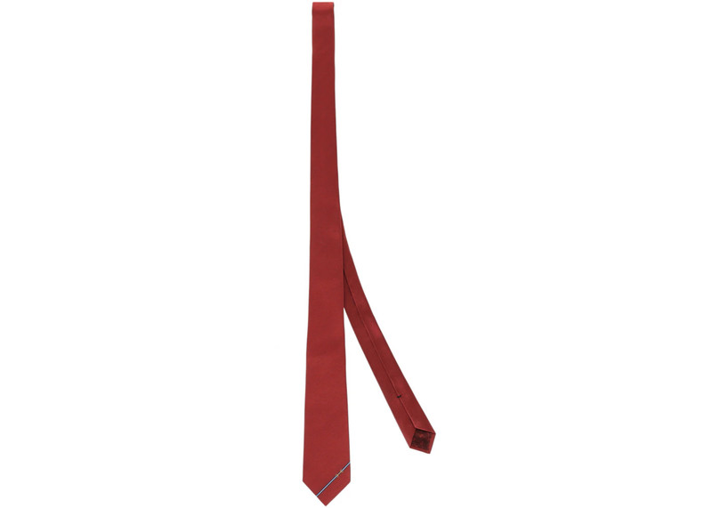 GUCCI Gucci Horsebit Silk Jacquard Tie Red outlook