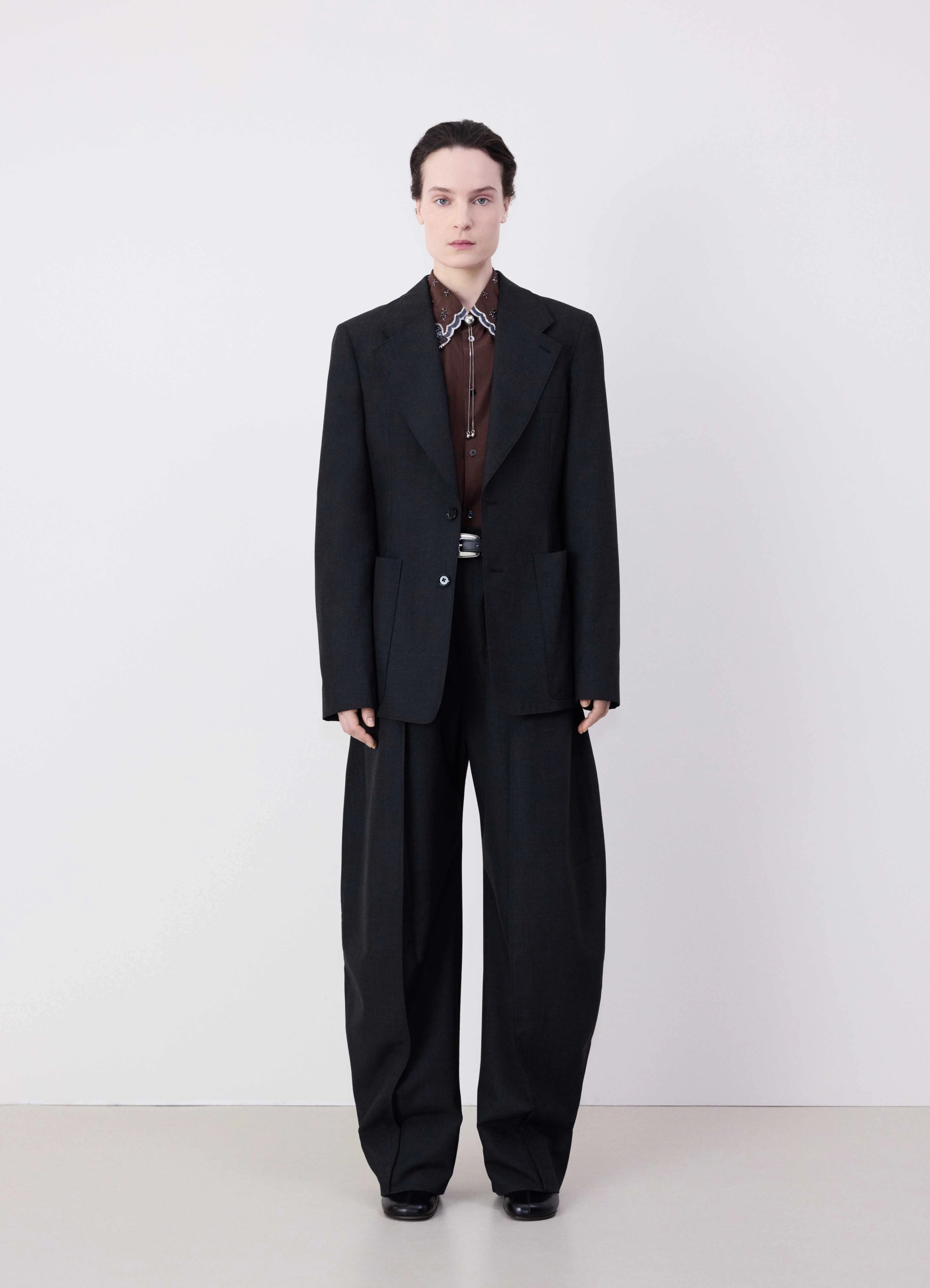 SINGLE BREASTED FITTED TAILORED JACKET - 3