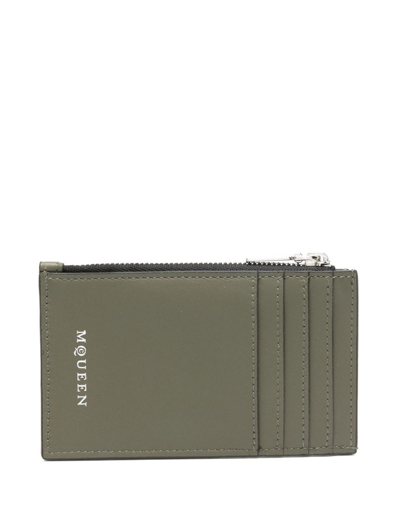 Alexander McQueen Skull-detail zip card holder outlook